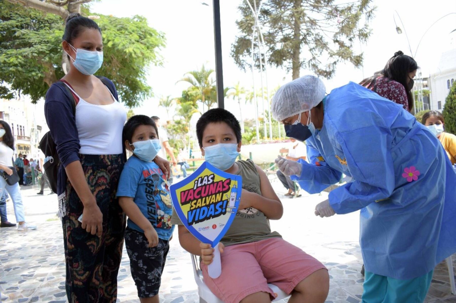 Vacunación de menores de edad contra la covid-19 en Lambayeque. Foto: ANDINA/Difusión