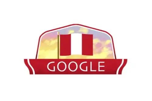 El doodle de Fiestas Patrias de 2022 destaca un atardecer con la bandera peruana