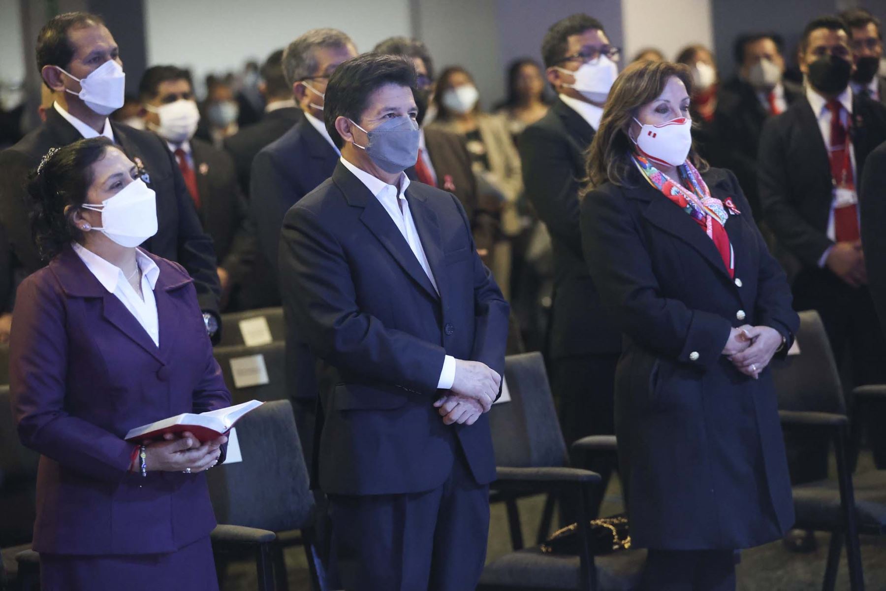 El Presidente de la República, Pedro Castillo, participa en la ceremonia de Acción de Gracias por el Perú, organizada por las iglesias cristianas evangélicas de Perú. Foto: ANDINA/Prensa Presidencia.