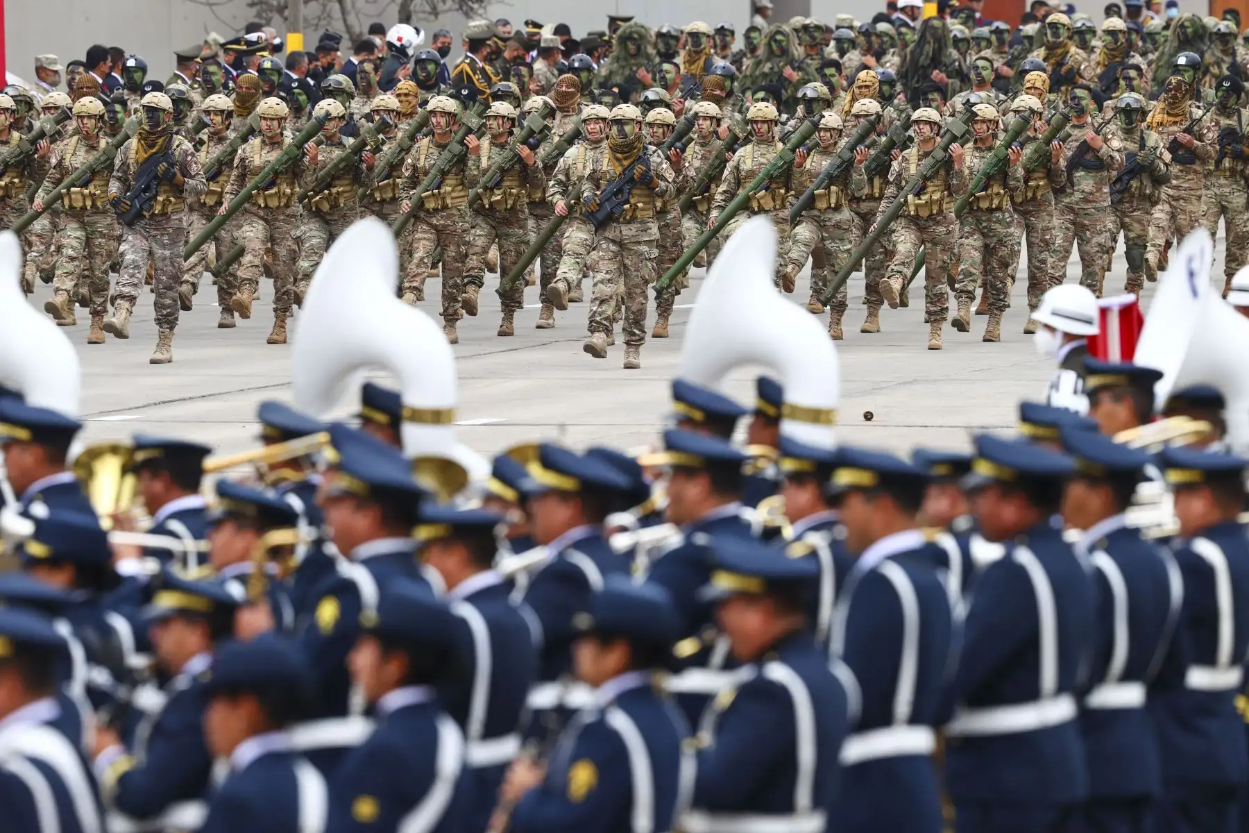 Fuerza Aérea, en la Gran Parada y Desfile Militar en el Cuartel General del Ejército, como parte de los actos conmemorativos por el 201 aniversario de la Independencia del Perú. Foto: ANDINA/ Andrés Valle