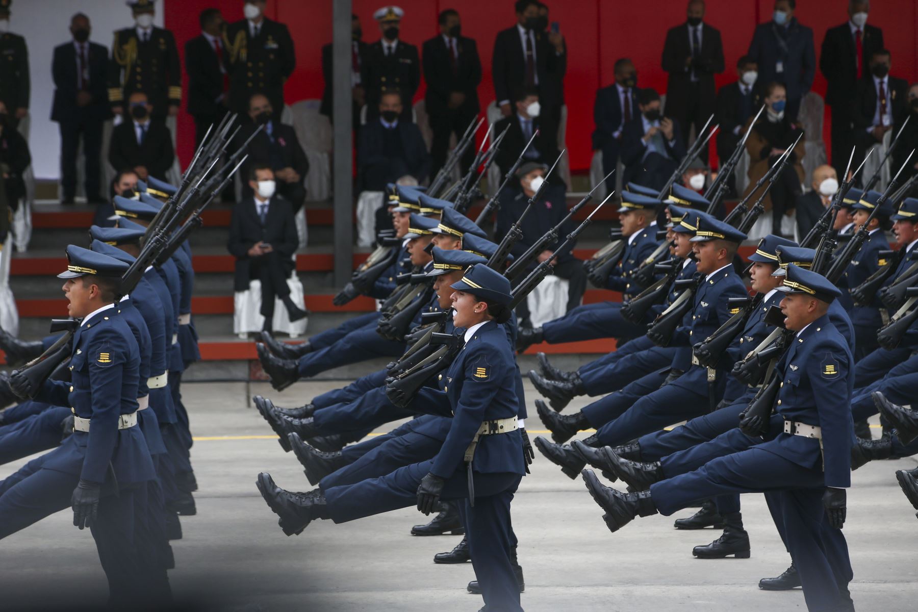Fuerza Aérea, en la Gran Parada y Desfile Militar en el Cuartel General del Ejército, como parte de los actos conmemorativos por el 201 aniversario de la Independencia del Perú. Foto: ANDINA/ Carla Patiño