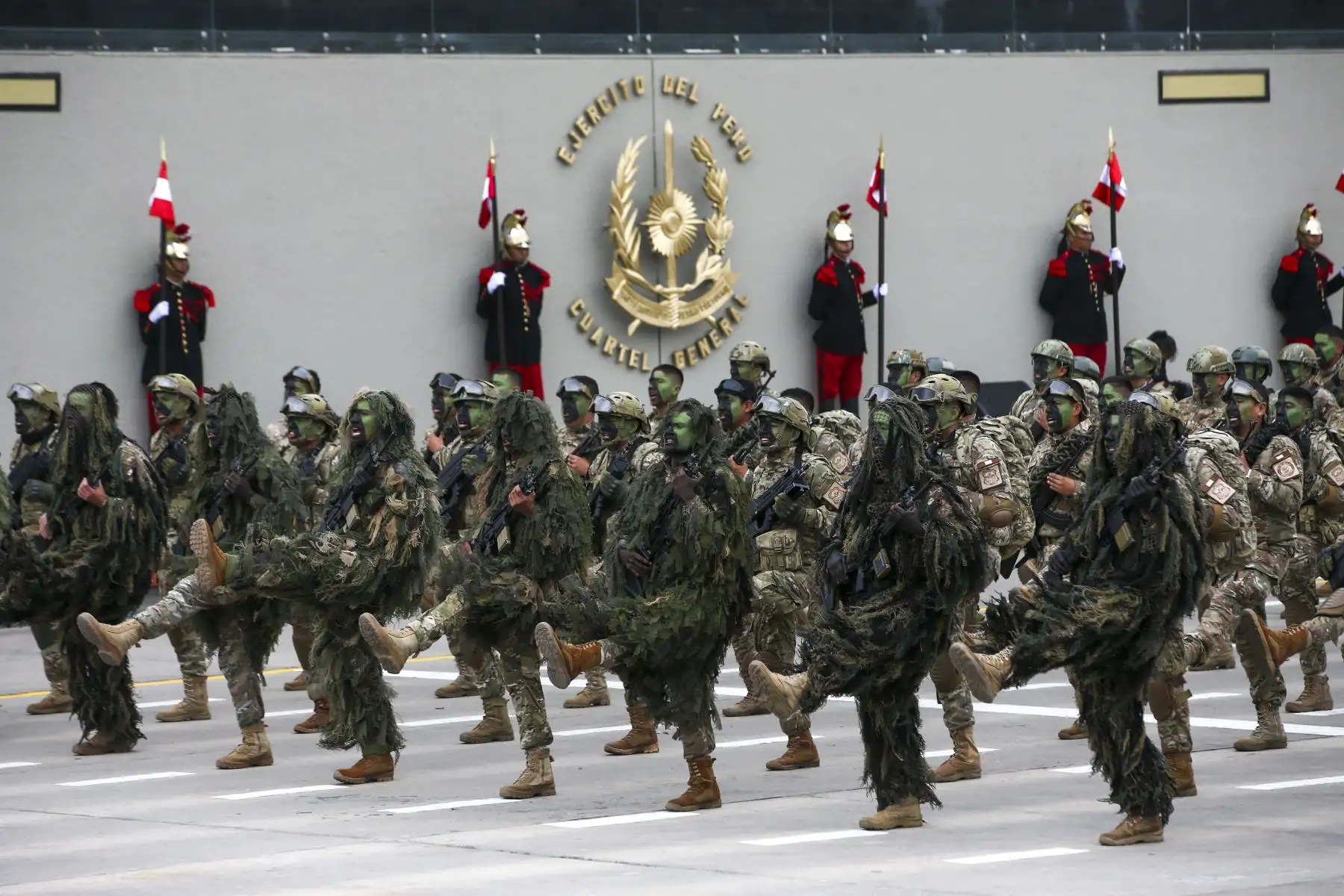 Fuerza Aérea, en la Gran Parada y Desfile Militar en el Cuartel General del Ejército, como parte de los actos conmemorativos por el 201 aniversario de la Independencia del Perú. Foto: ANDINA/ Carla Patiño