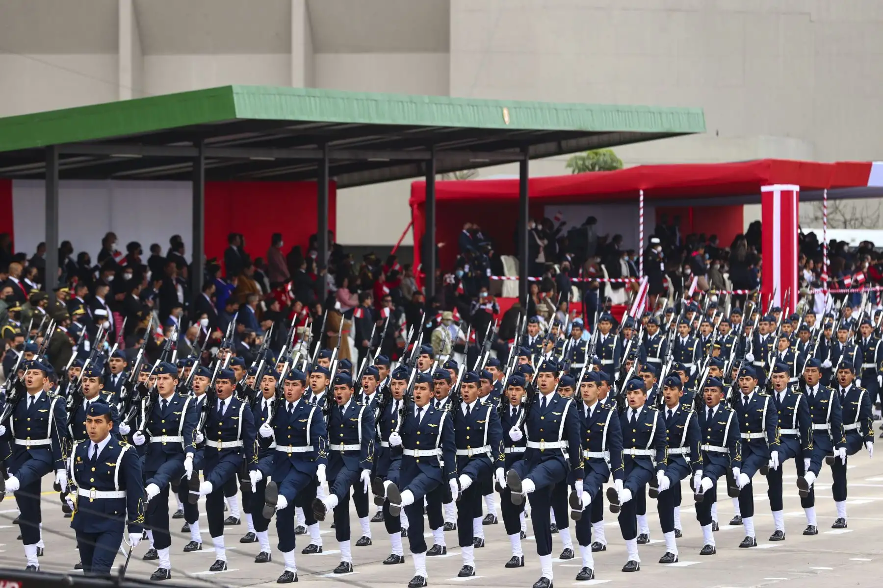 Fuerza Aérea, en la Gran Parada y Desfile Militar en el Cuartel General del Ejército, como parte de los actos conmemorativos por el 201 aniversario de la Independencia del Perú. Foto: ANDINA/ Andrés Valle
