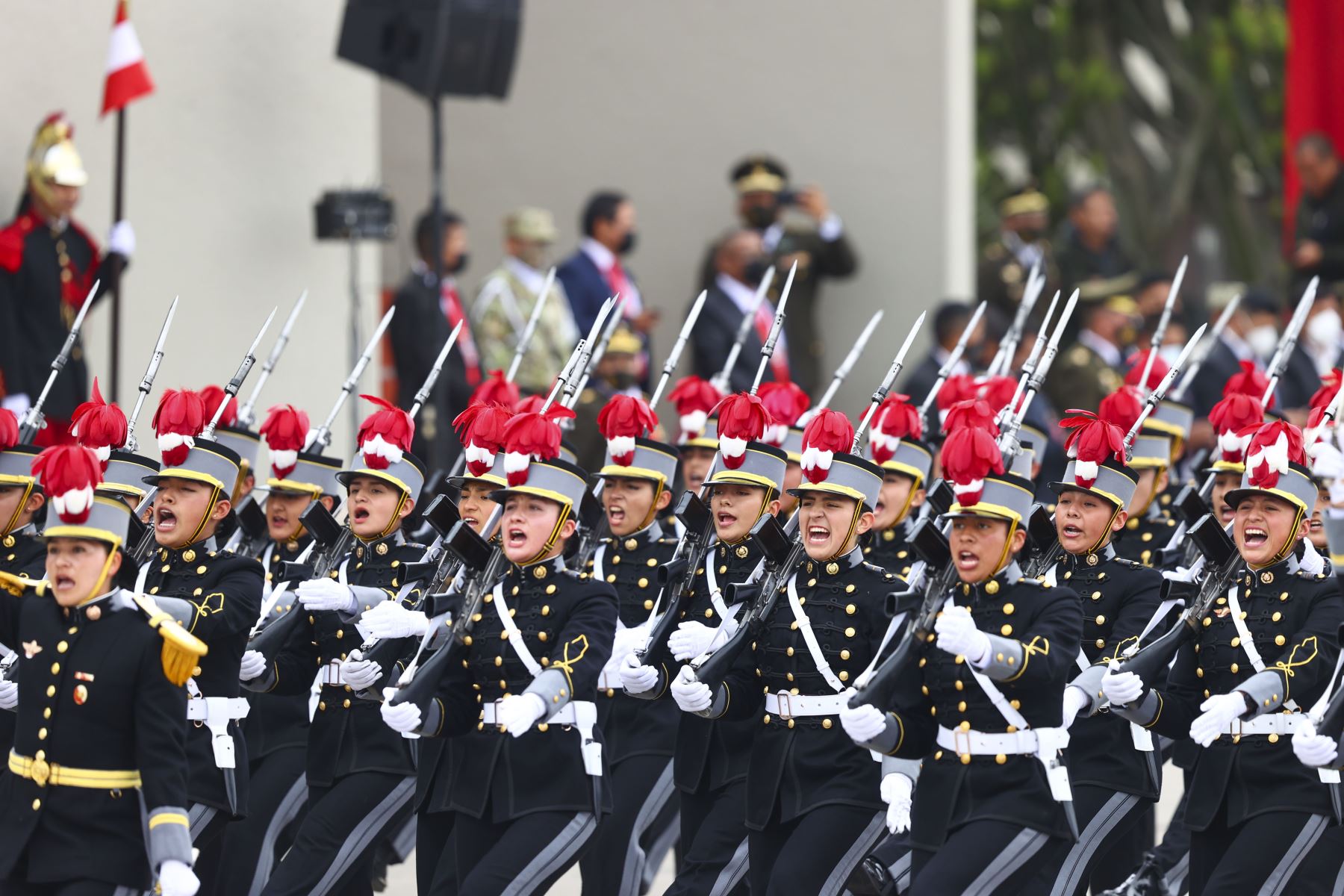 Ejército Del Perú En La Gran Parada Y Desfile Militar En El Cuartel