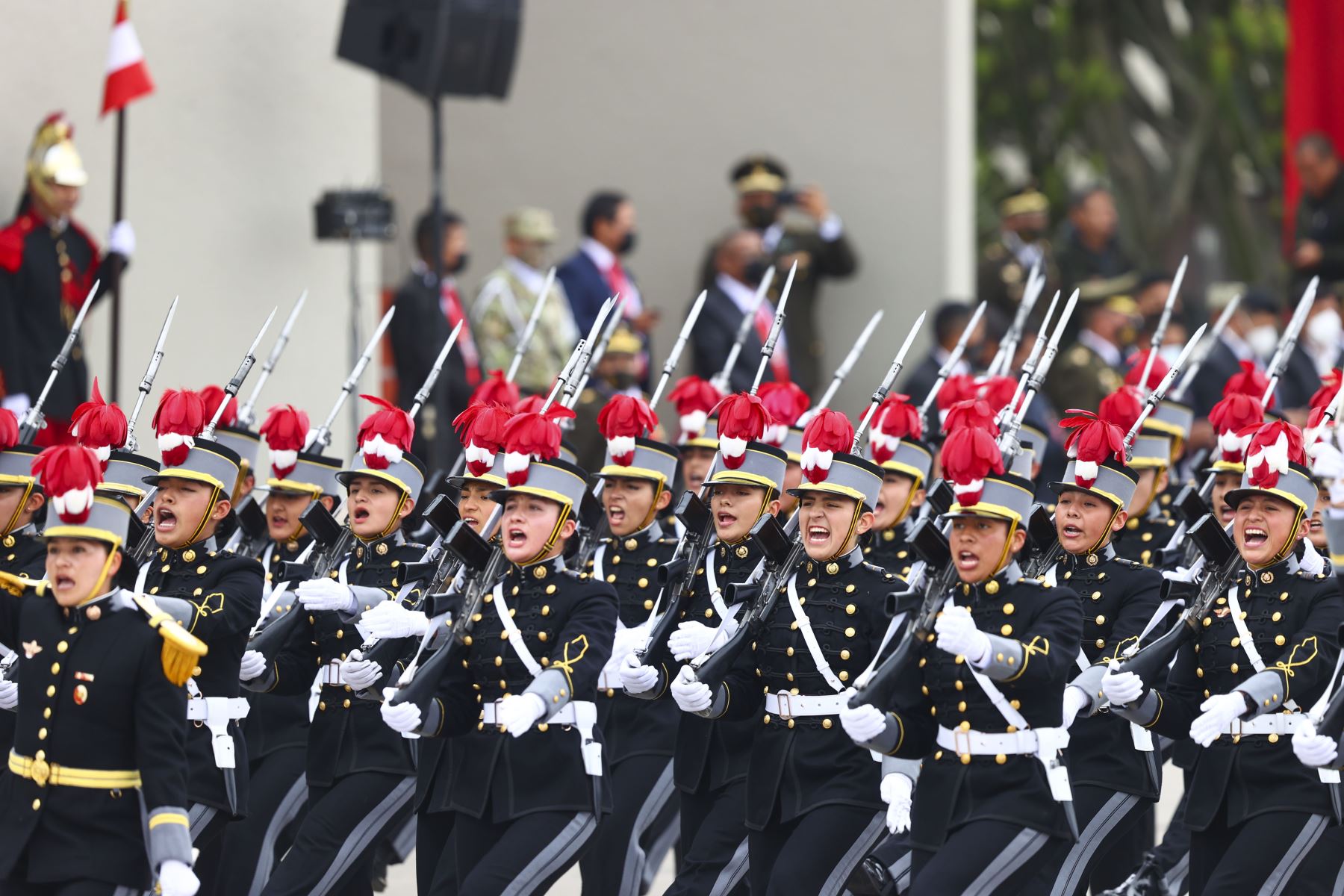 Ejército del Perú en la Gran Parada y Desfile Militar en el Cuartel