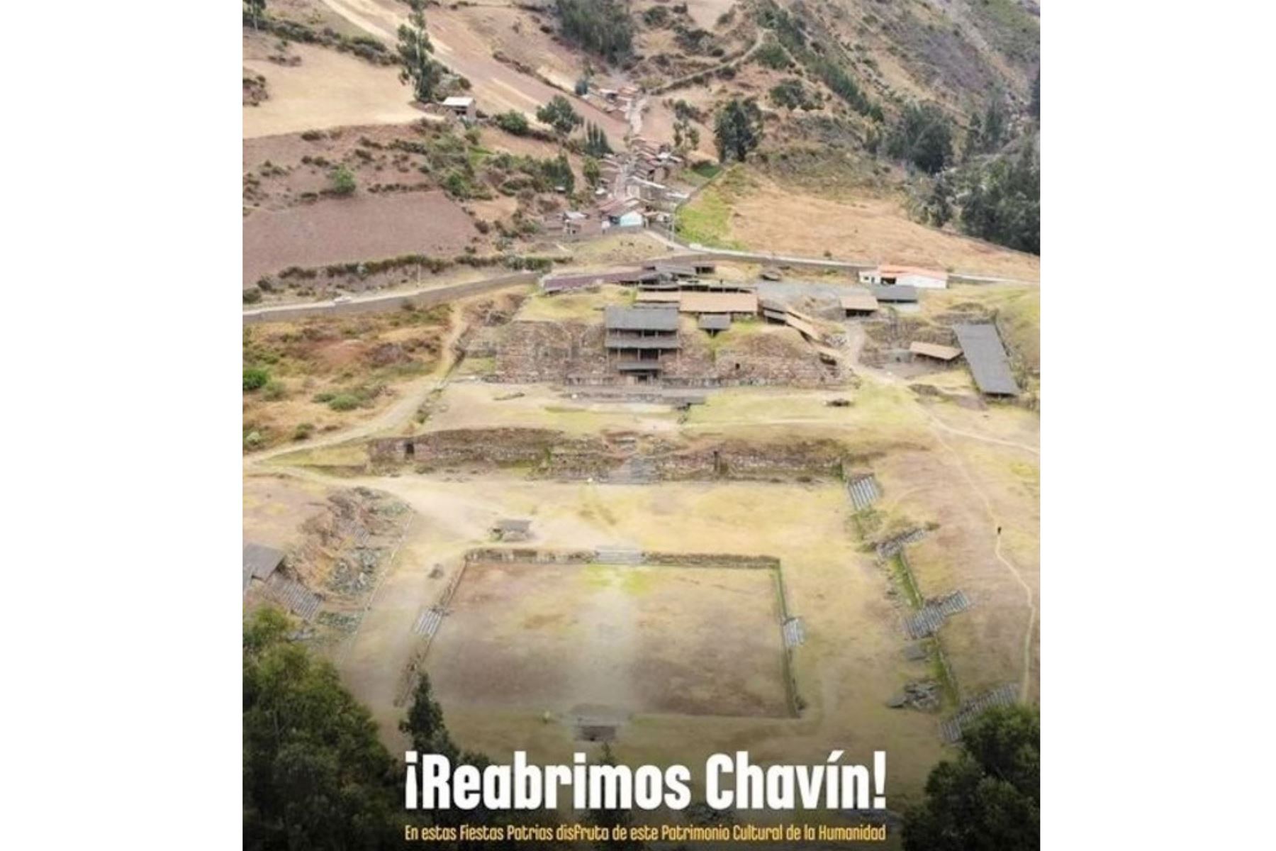 El monumento arqueológico Chavín y el Museo Nacional Chavín, ubicados en Áncash, reabren sus puertas. Ambos recintos culturales atenderán todo el feriado largo por Fiestas Patrias.