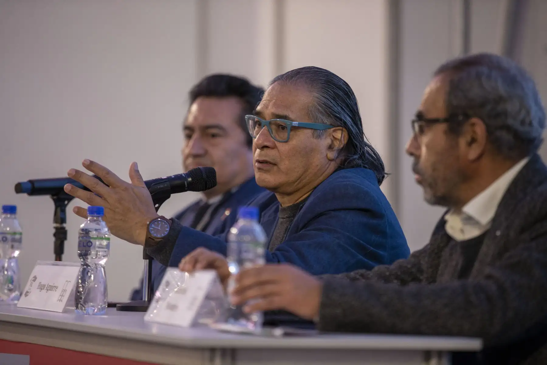 Conversatorio en la Feria del Libro: Diario oficial El Peruano, una mirada al Bicentenario. Participan Félix Paz, Hugo Aguirre, Ricardo Montero. Foto: ANDINA/ Carla Patiño