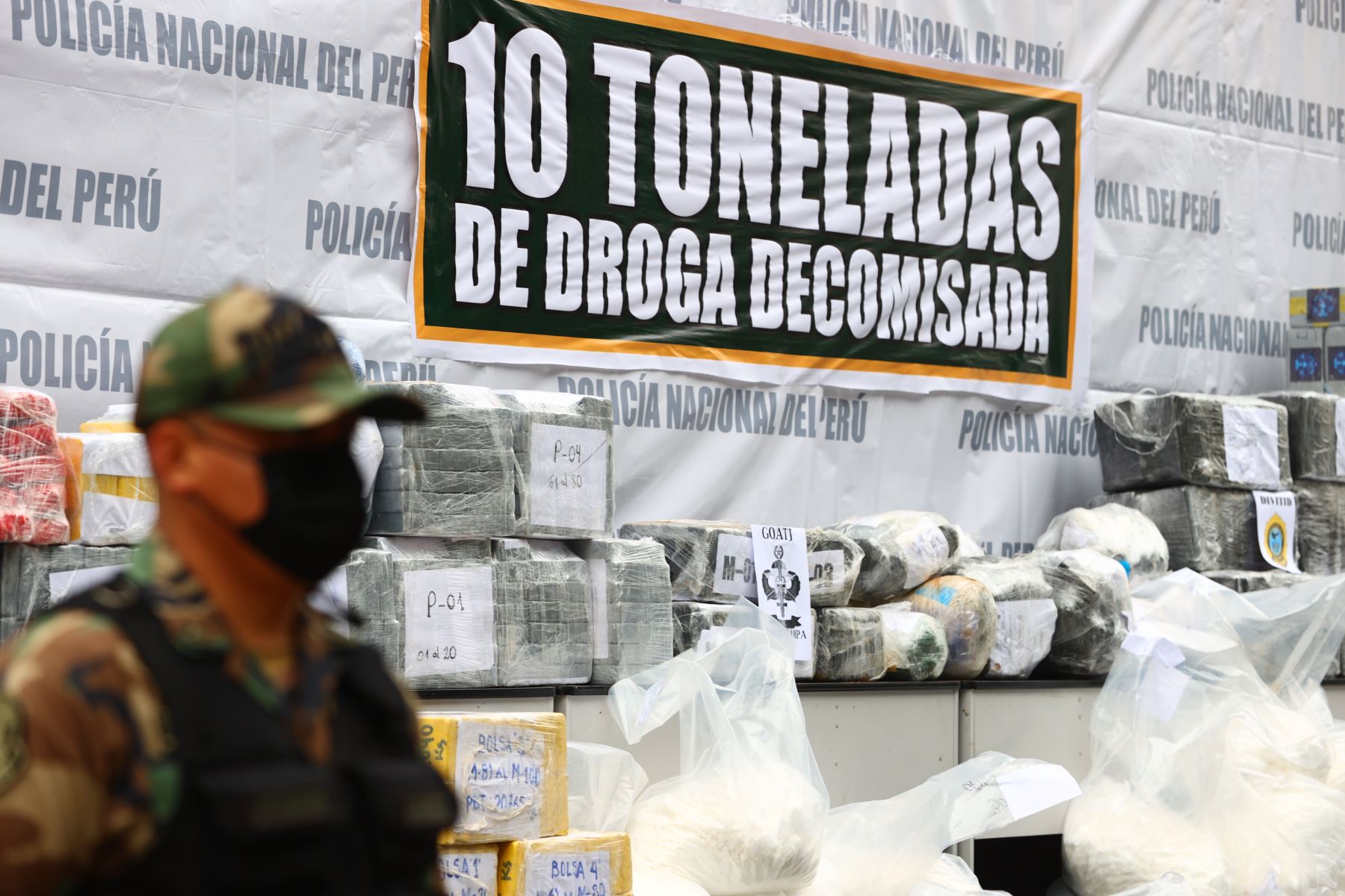 Se La Policía Nacional decomisó diferentes tipos de droga ilícita e insumos químicos. Foto: ANDINA/Andrés Valle