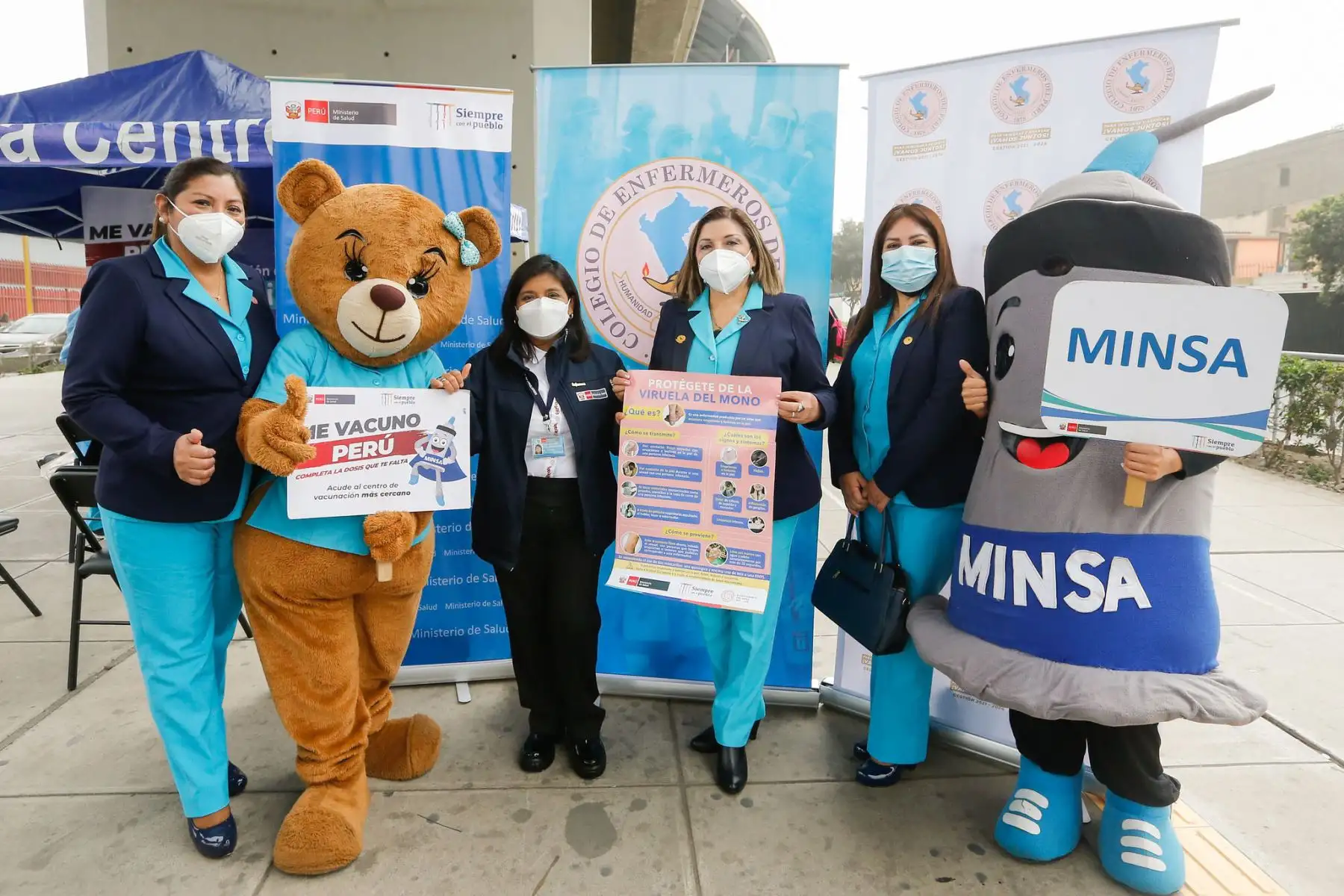 Ministerio de Salud  relanza la campaña "Me vacuno en la Línea 1" para acercar la vacunación contra la covid -19 y otras enfermedades a los usuarios de las estaciones de la Línea 1 del Metro de Lima. 
Foto: Minsa