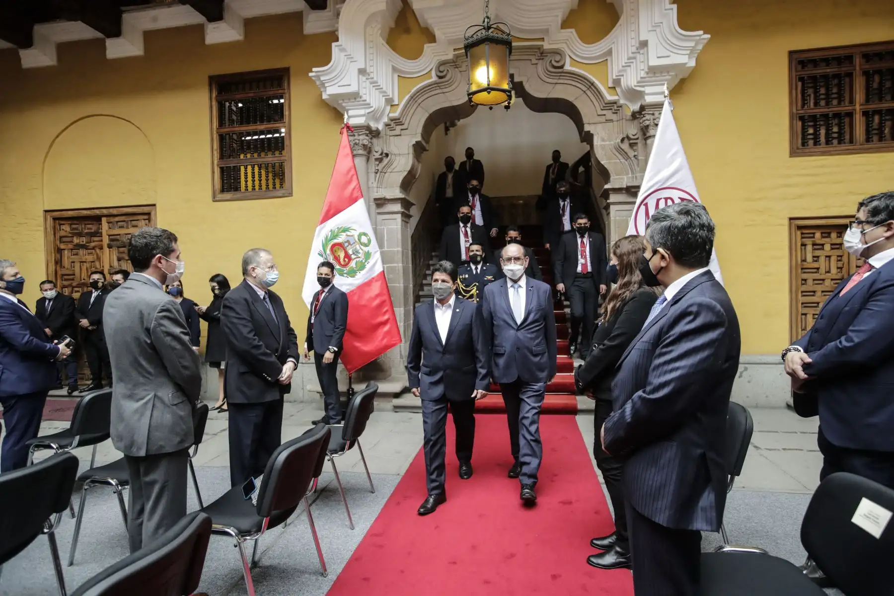 Presidente Pedro Castillo participa en ceremonia de aniversario del Ministerio de Relaciones Exteriores. Foto: ANDINA/ Prensas Presidencia