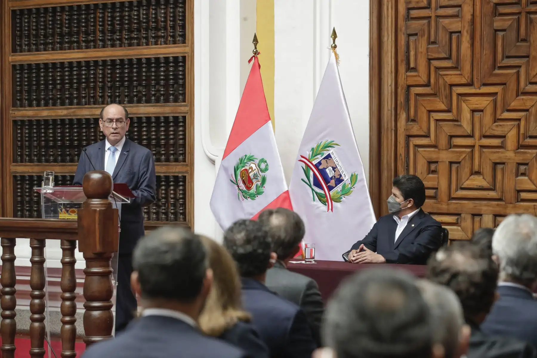 Presidente Pedro Castillo participa en ceremonia de aniversario del Ministerio de Relaciones Exteriores. Foto: ANDINA/ Prensas Presidencia
