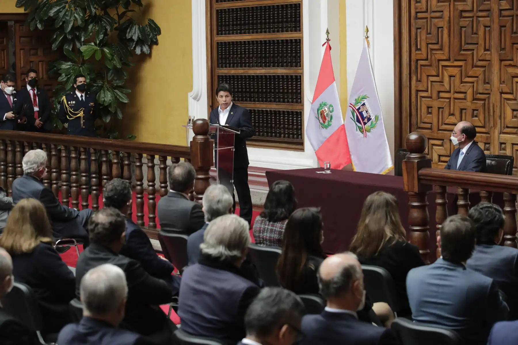 Presidente Pedro Castillo participa en ceremonia de aniversario del Ministerio de Relaciones Exteriores. Foto: ANDINA/ Prensas Presidencia