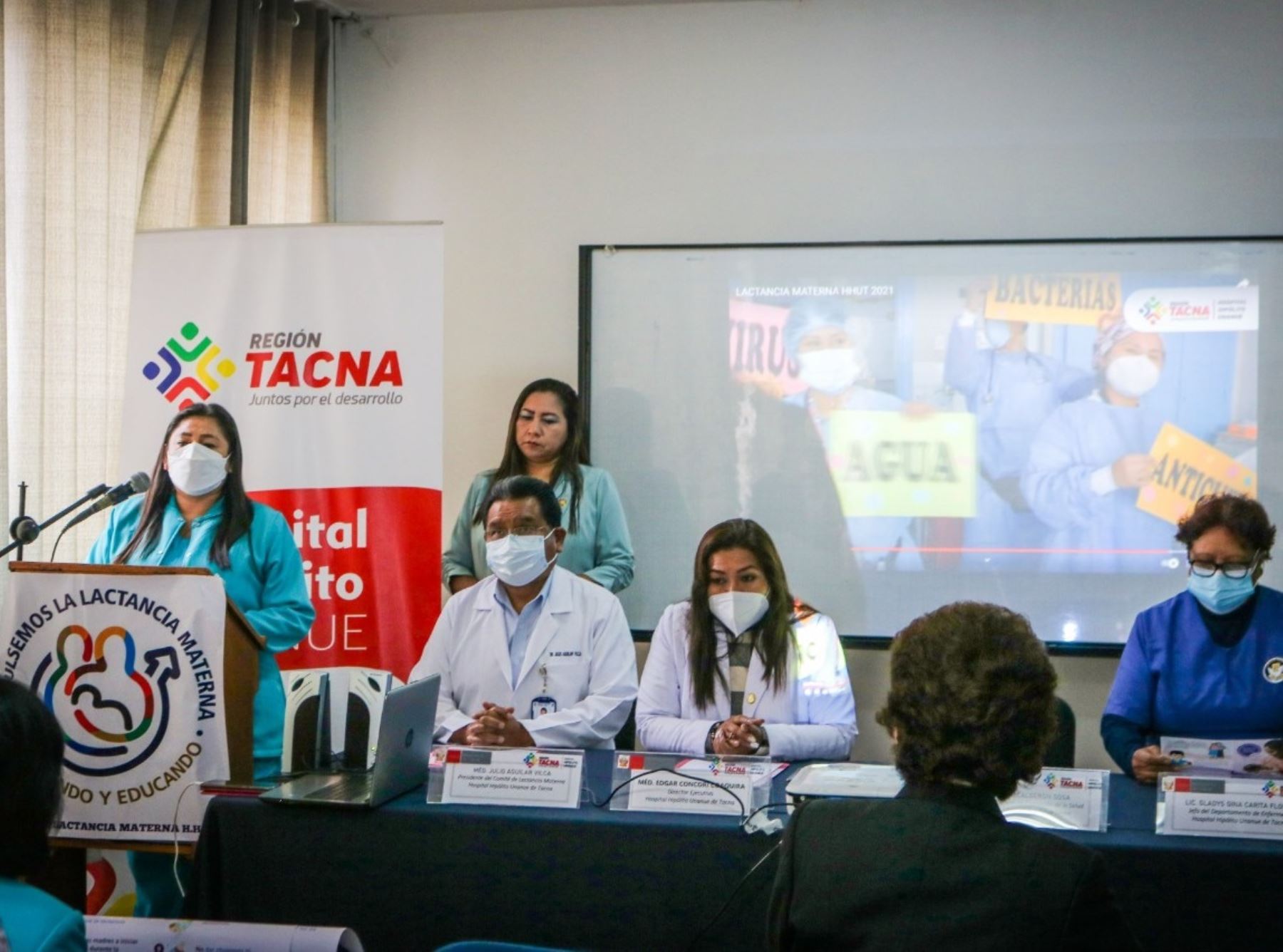 El Hospital Hipólito Unanue de Tacna organiza diversas actividades para promover la lactancia materna exclusiva en esa región. ANDINA/Difusión