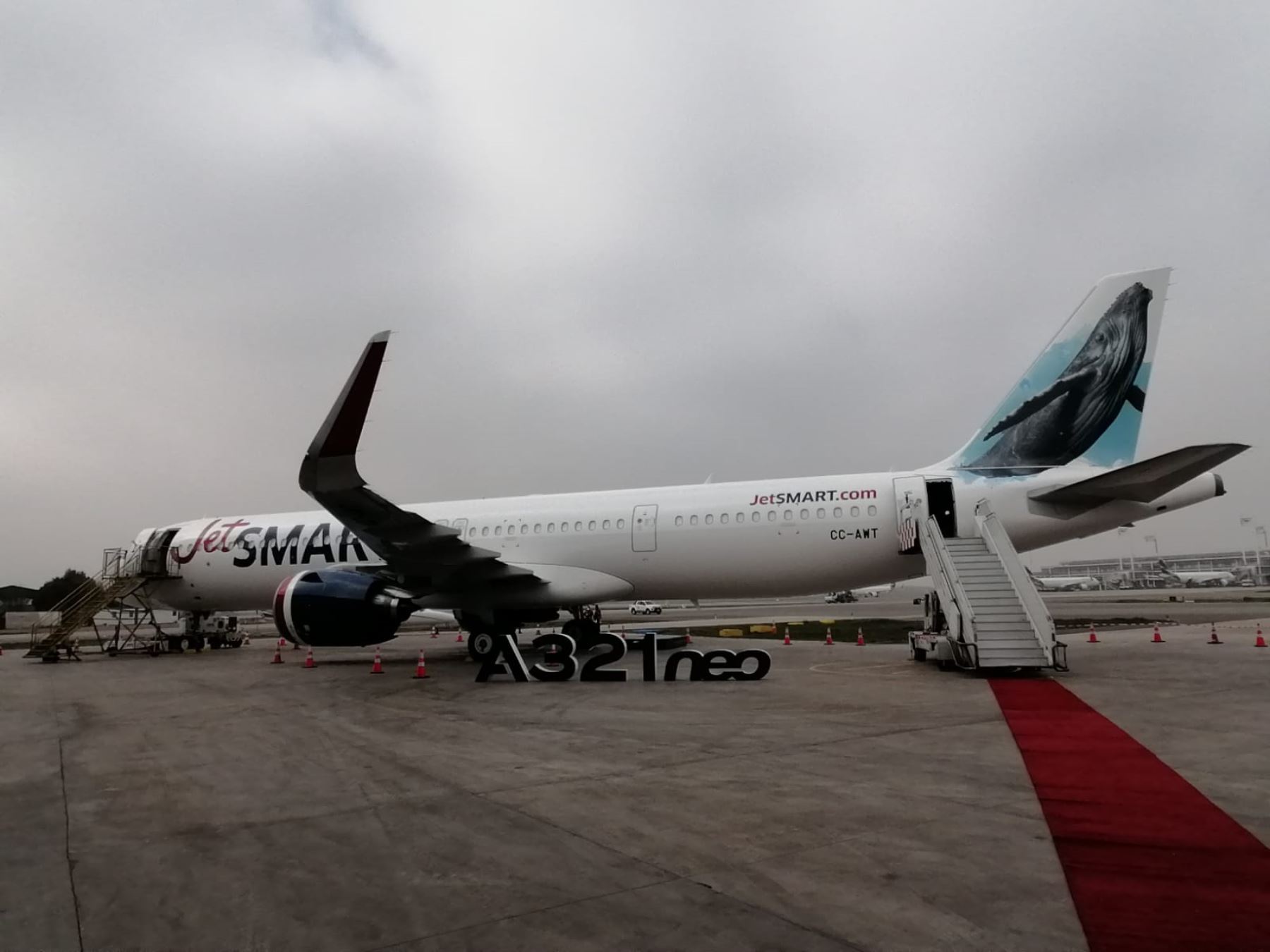 Avión de empresa Jetsmart que cubrirá ruta Lima - Santiago de Chile. Foto: ANDINA/difusión.