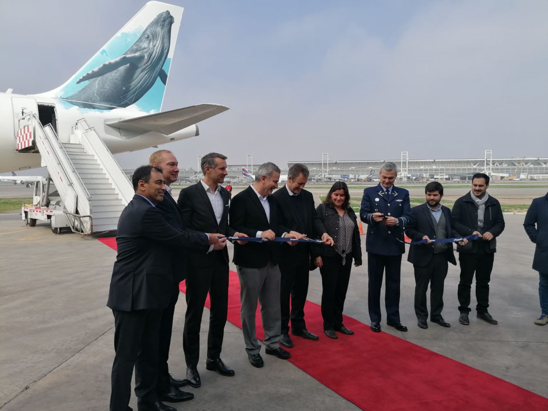 Inauguran avión de empresa Jetsmart que cubrirá ruta Lima - Santiago de Chile. ANDINA/Difusión