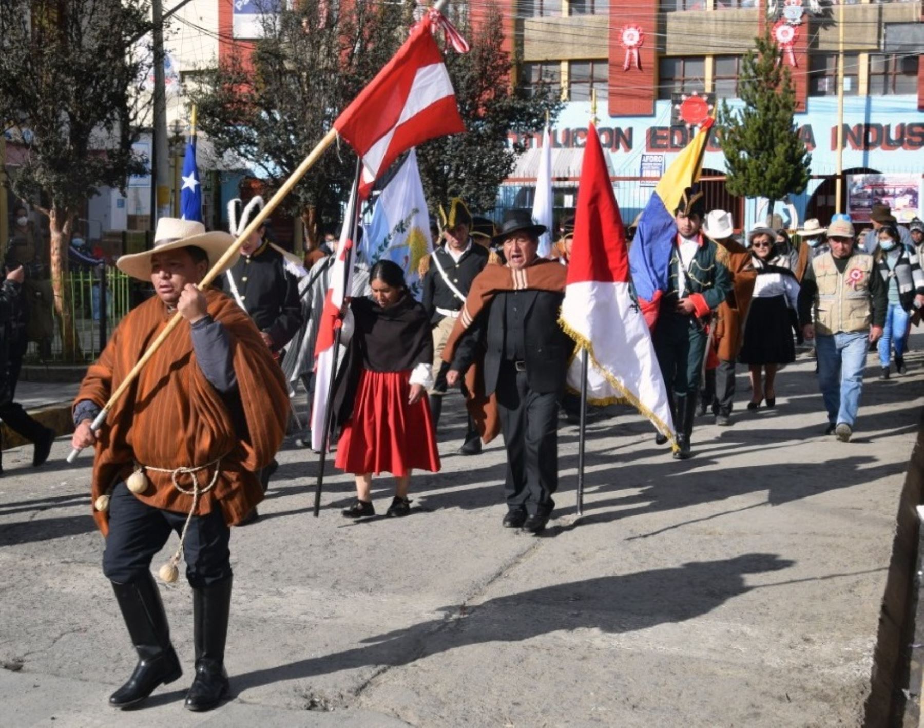 Delegaciones de Junín y Pasco celebran con caminata y cabalgata por ruta de ejército libertador el 198° aniversario de la histórica batalla de Junín. ANDINA/Difusión