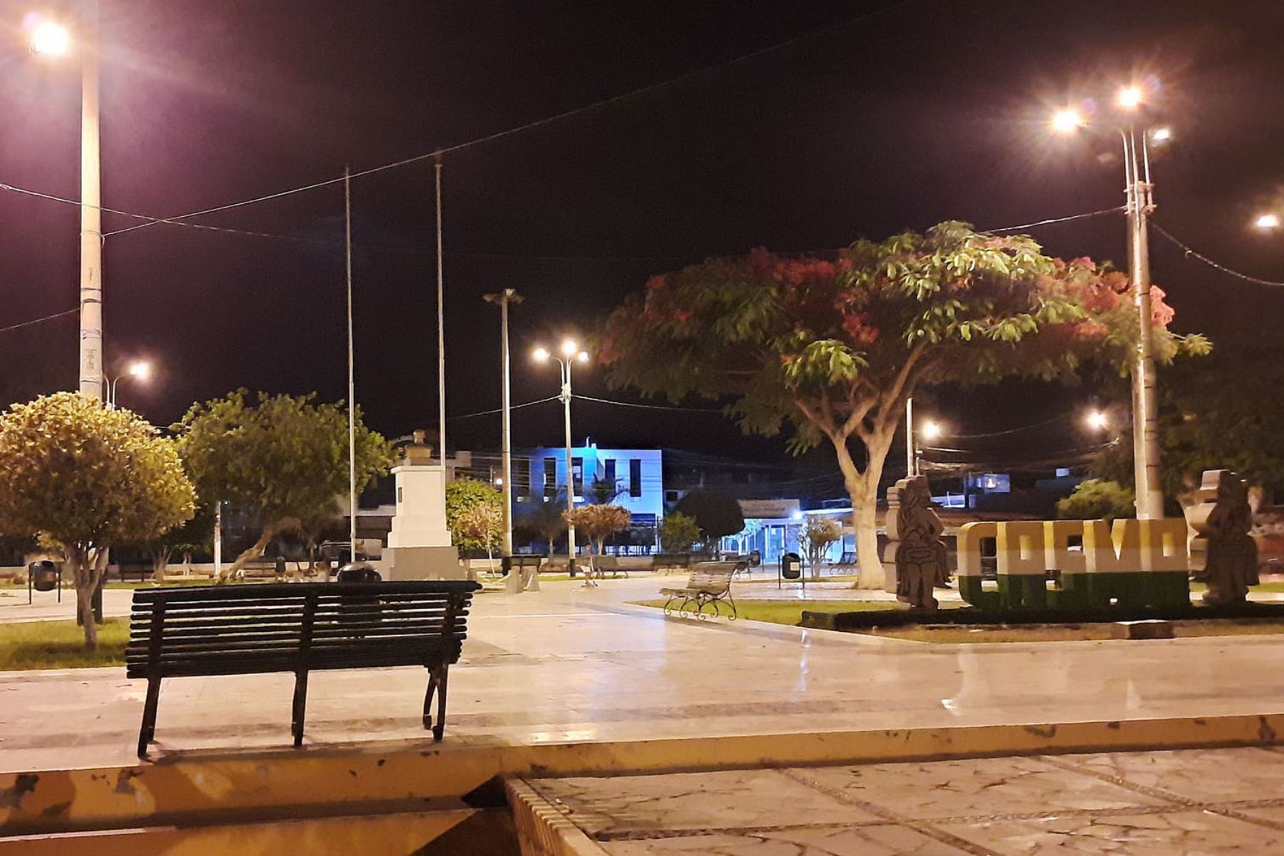 Plaza de Armas de la ciudad de Casma, región Áncash. Foto: Facebook.