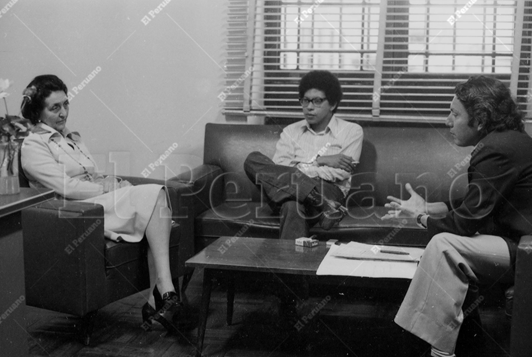 Lima - 24 noviembre 1975 /  historiadora María Rostworowski, entrevistada por Enrique Verástegui de La Crónica. Foto: Archivo/ El Peruano