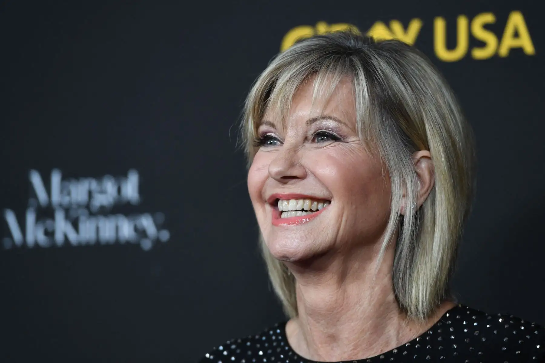 Olivia Newton-John llega para G Olivia Newton-John llega para G