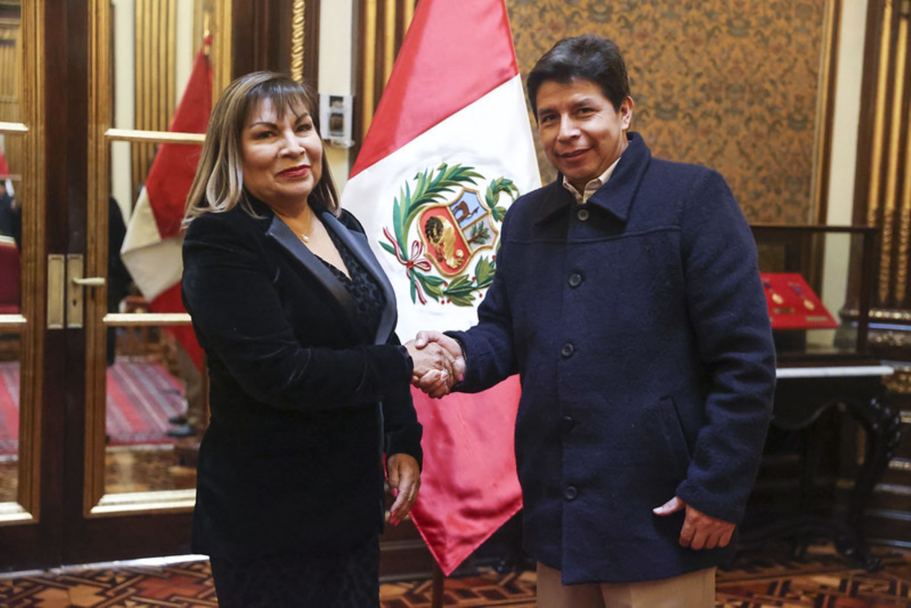 Presidente Pedro Castillo se reúne con la vicepresidenta de la Corte Penal Internacional, Luz del Carmen Ibáñez.
Foto: ANDINA/Prensa Presidencia