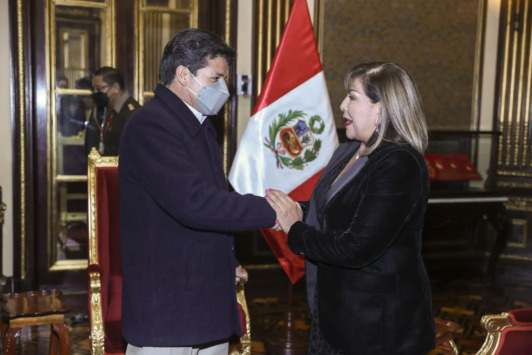 Presidente Pedro Castillo se reúne con la vicepresidenta de la Corte Penal Internacional, Luz del Carmen Ibáñez.
Foto: ANDINA/Prensa Presidencia
