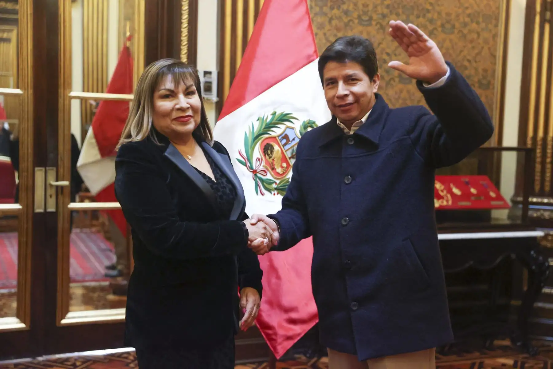 Presidente Pedro Castillo se reúne con la vicepresidenta de la Corte Penal Internacional, Luz del Carmen Ibáñez.
Foto: ANDINA/Prensa Presidencia