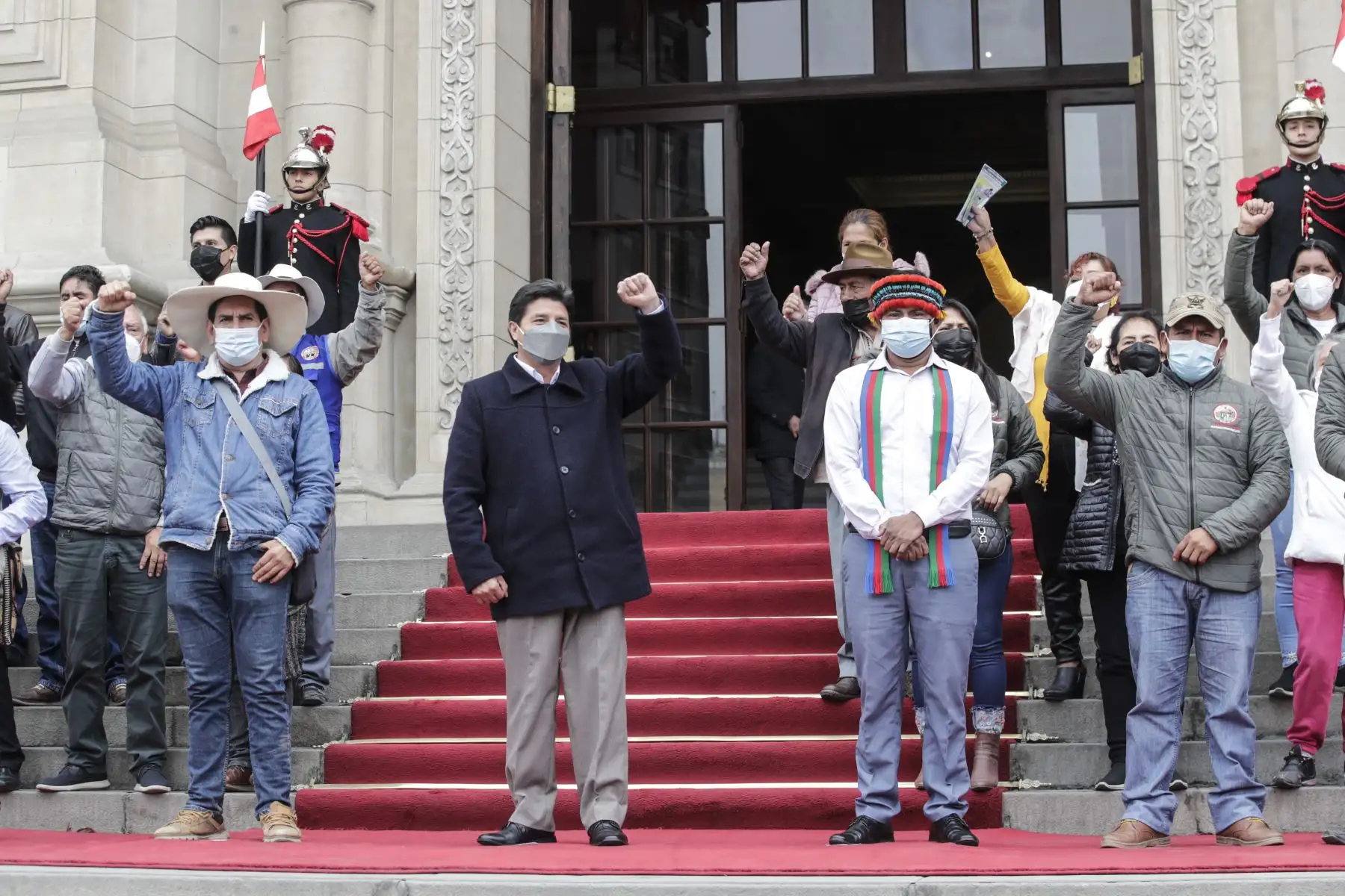 Presidente Pedro Castillo, se reúne con principales dirigentes de las rondas campesinas de diversas regiones del país. Foto: ANDINA/Prensa Presidencia