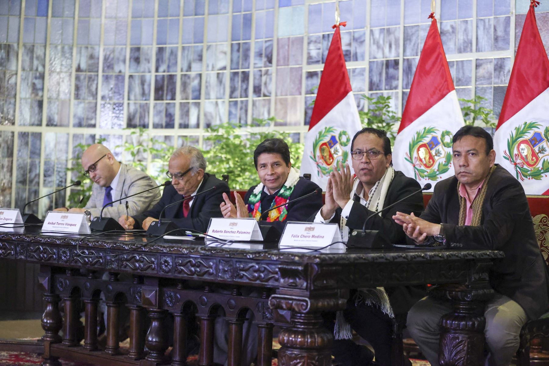Presidente Castillo se reúne con dirigentes de Lima Metropolitana y de organizaciones sociales del Perú. Foto: ANDINA/Prensa Presidencia