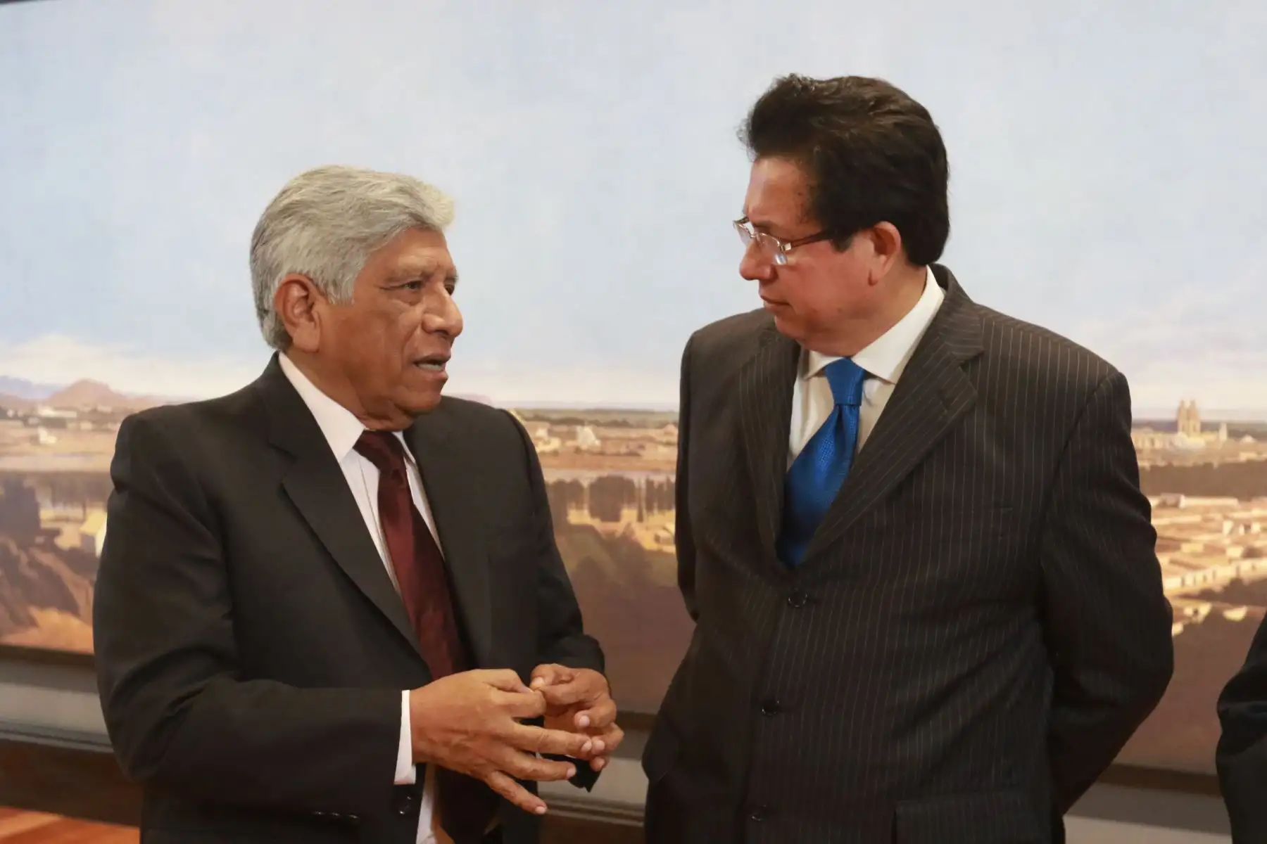 Alcalde de Lima, Miguel Romero y Ministro de Relaciones Exteriores, Miguel Ángel Rodríguez Mackay, inauguran obras donadas por embajada de Ecuador. Foto: ANDINA/Héctor Vinces