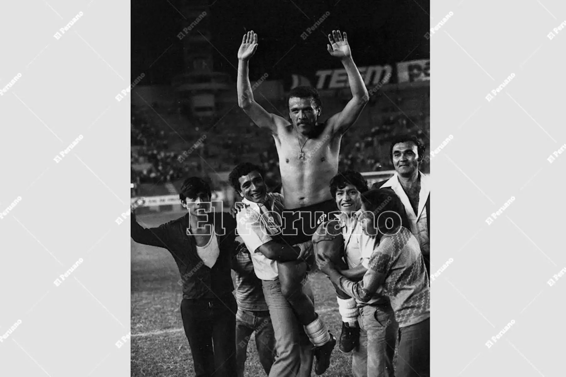 Lima - 31 enero 1982 / FBC Melgar de Arequipa se coronó campeón del fútbol peruano por primera vez en su historia. Ernesto 