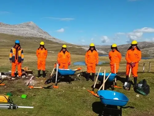 Petroperú implementa sistema de riego tecnificado en centro poblado Ninacaca, región Pasco.