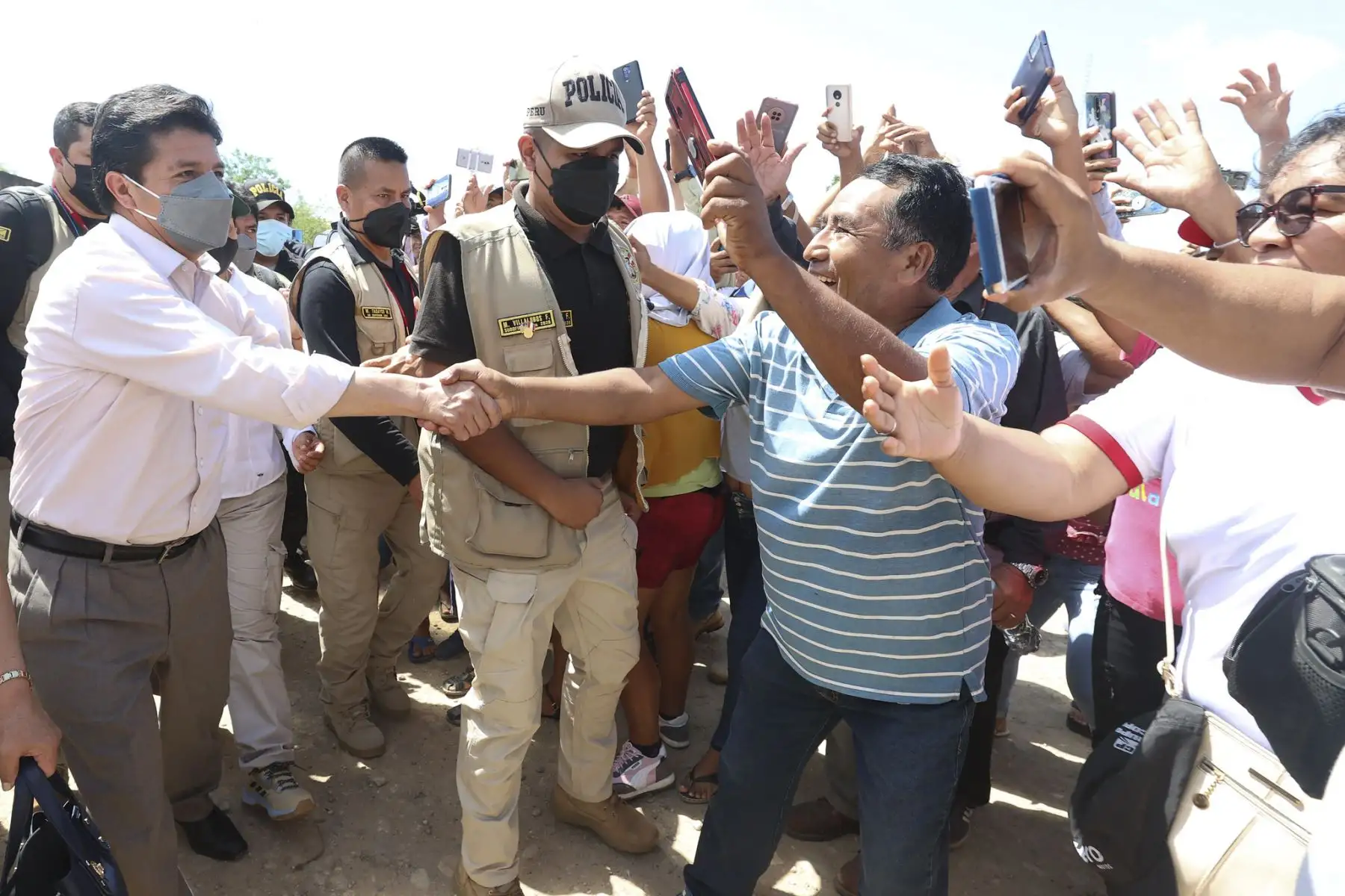 Presidente Pedro Castillo sostiene encuentro con la población de San Rafael, región San Martín.
Foto: ANDINA/Prensa Presidencia