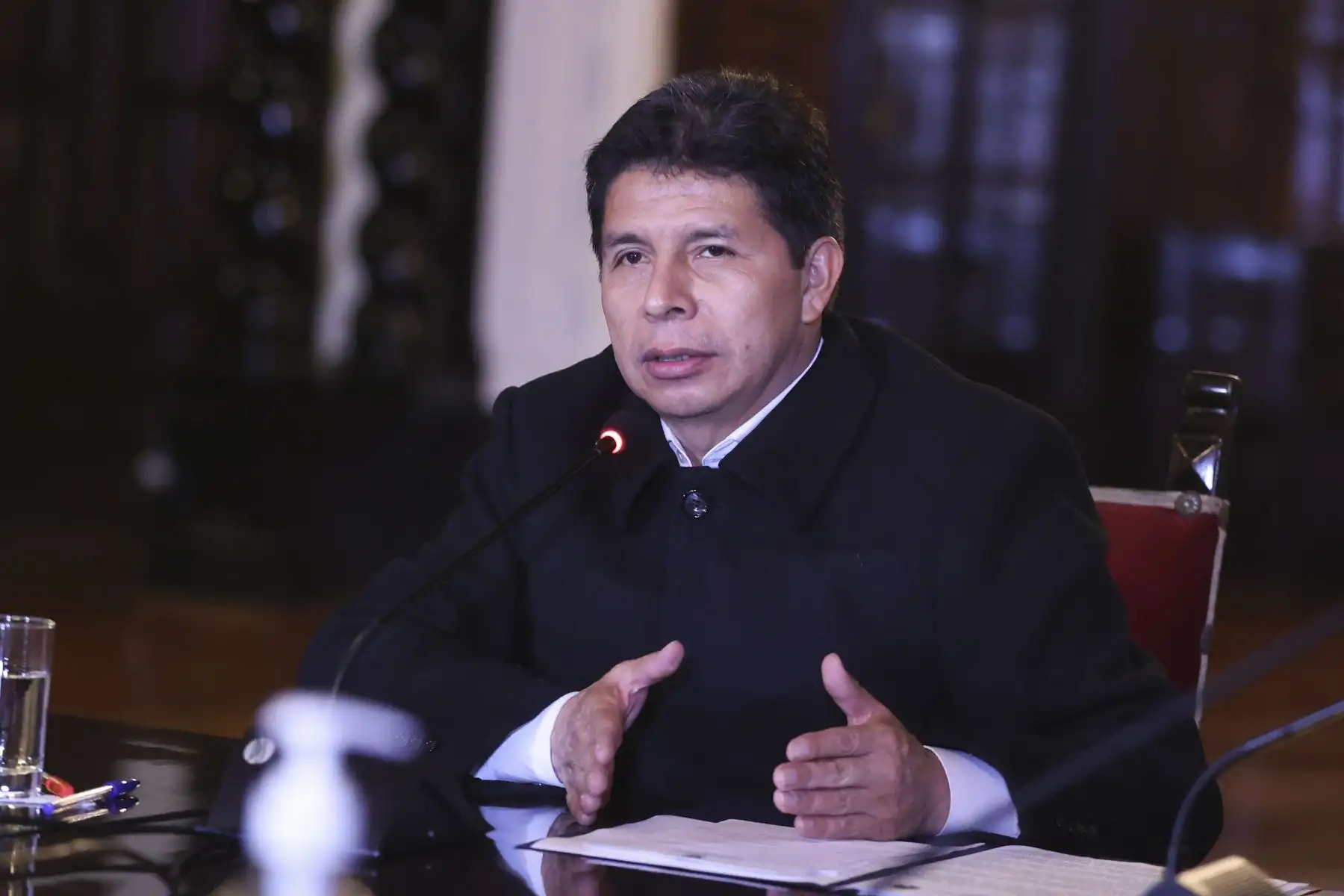 El presidente de la República, Pedro Castillo, sostuvo una reunión con líderes de pueblos originarios en Palacio de Gobierno. Foto: ANDINA/Prensa Presidencia