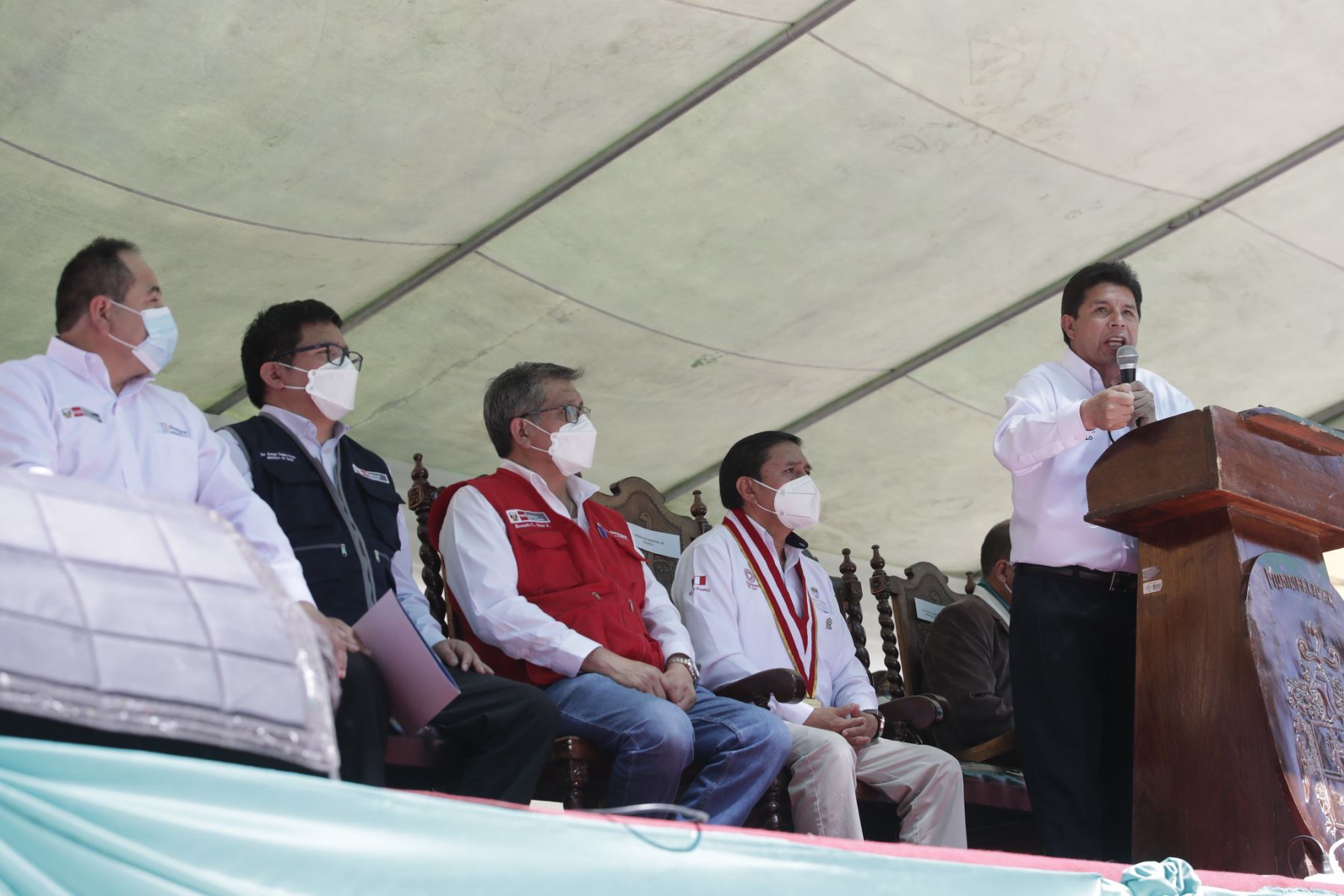 Presidente de la República, Pedro Castillo lidera ceremonia por el 483° aniversario de la fundación de la ciudad de Huánuco.
Foto: ANDINA/Prensa Presidencia