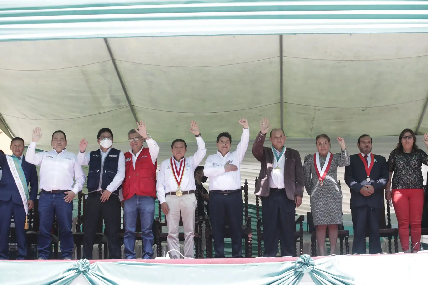 Presidente de la República, Pedro Castillo lidera ceremonia por el 483° aniversario de la fundación de la ciudad de Huánuco.
Foto: ANDINA/Prensa Presidencia