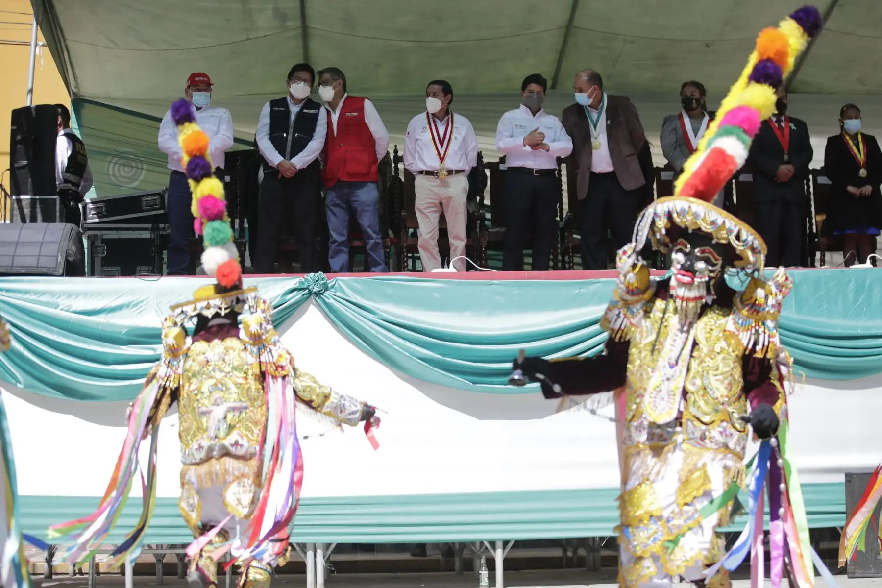 Presidente de la República, Pedro Castillo lidera ceremonia por el 483° aniversario de la fundación de la ciudad de Huánuco.
Foto: ANDINA/Prensa Presidencia