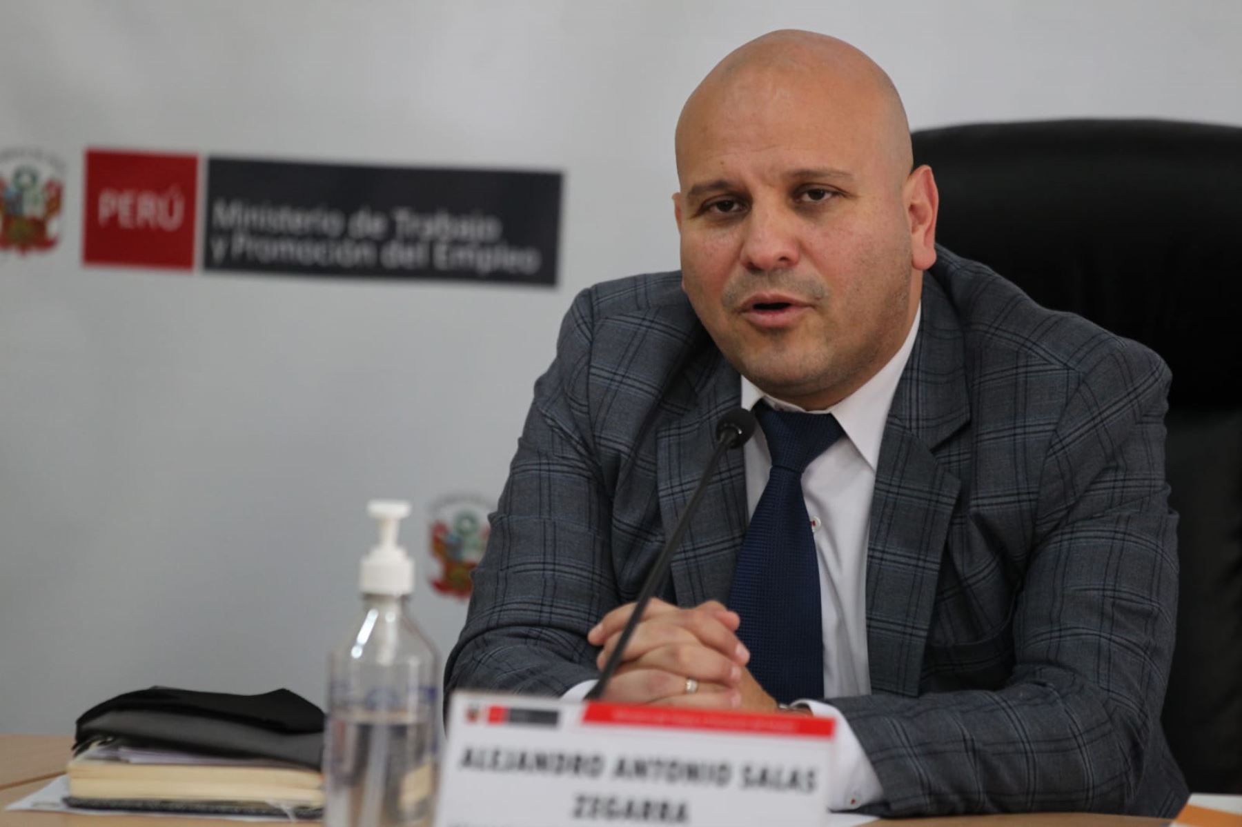 Ministro de Trabajo y Promoción del Empleo, Alejandro Salas. ANDINA/Difusión