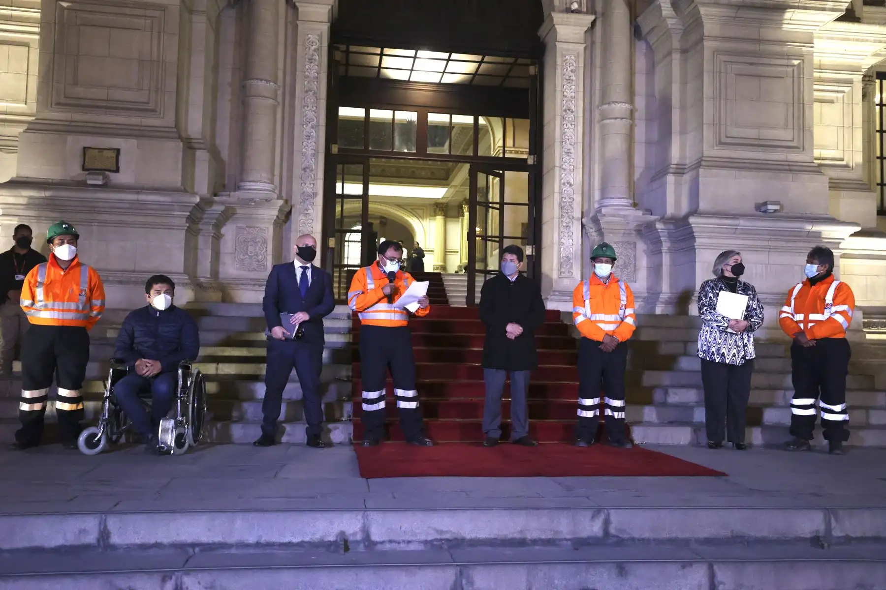Presidente de la República, Pedro Castillo, sostiene encuentro con los trabajadores mineros y metalúrgicos de la empresa minera Los Quenuales, del Grupo Glencore, Casapalca, Huarochirí. Foto: ANDINA/ Prensa Presidencia
