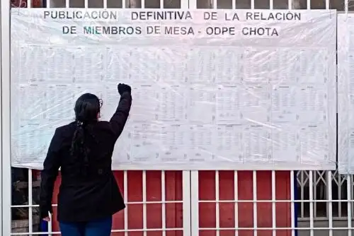 La Oficina Descentralizada de Procesos Electorales Chota publicó las listas definitivas de los 4,824 miembros de mesa, entre titulares y suplentes, de las provincias de Chota, Hualgayoc y Santa Cruz.