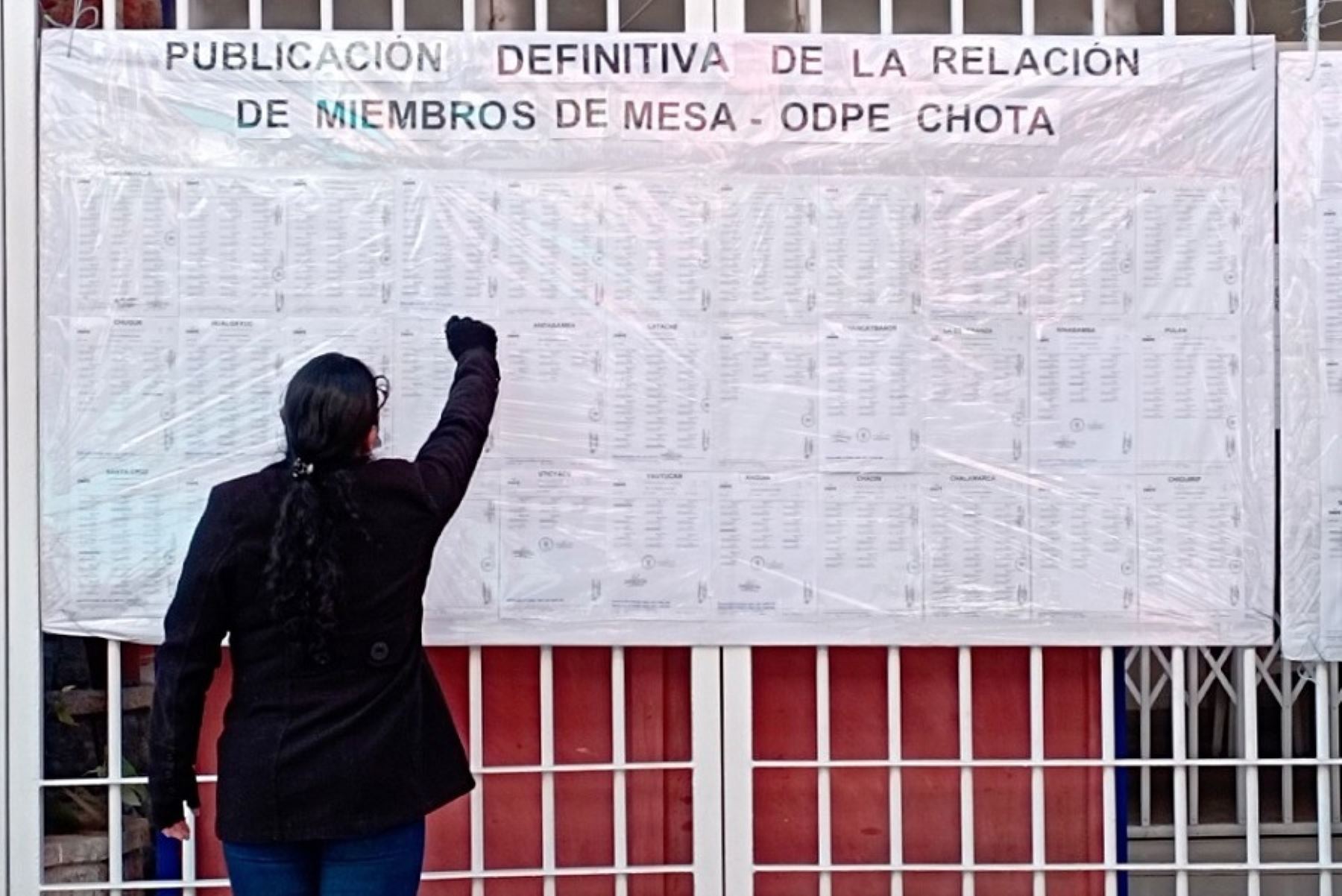 La Oficina Descentralizada de Procesos Electorales Chota publicó las listas definitivas de los 4,824 miembros de mesa, entre titulares y suplentes, de las provincias de Chota, Hualgayoc y Santa Cruz.