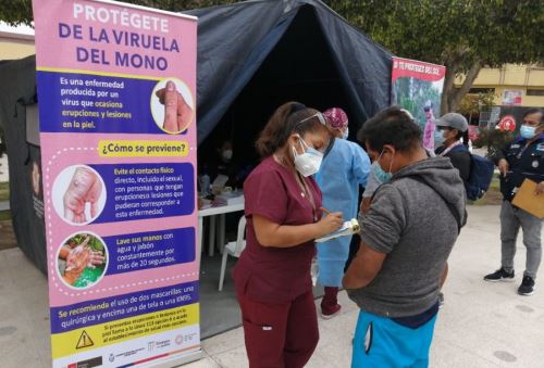 Vacunación contra la viruela del mono en Lima norte. Foto: Andina