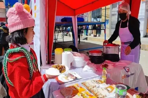 El Programa Nacional de Alimentación Escolar Qali Warma expuso en la región Pasco sobre la variedad y calidad de productos en IV Feria Regional del Foncodes.