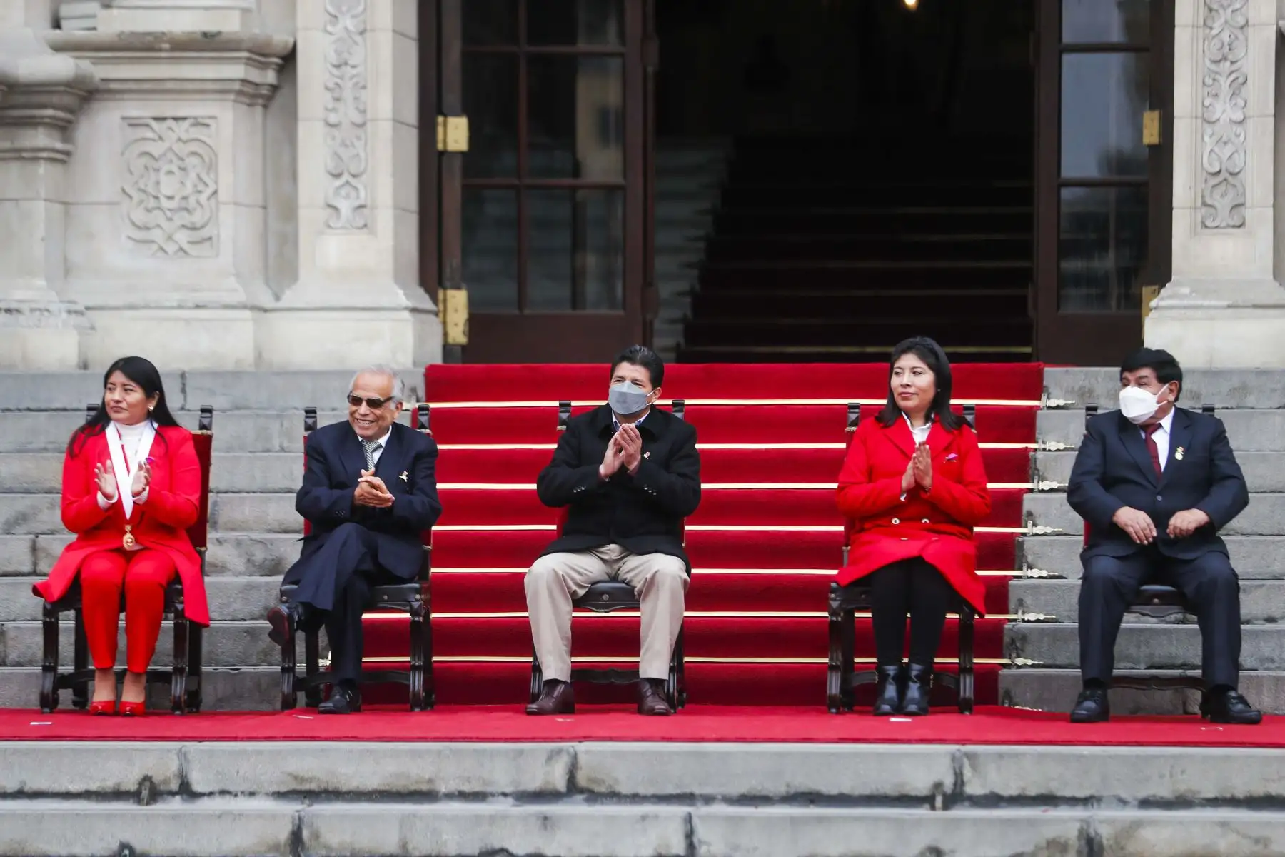 El presidente de la República, Pedro Castillo, participa en acto cultural en el marco del aniversario de la reincorporación de Tacna al Perú, en el Patio de Honor de Palacio de Gobierno. Foto: ANDINA/Prensa Presidencia
