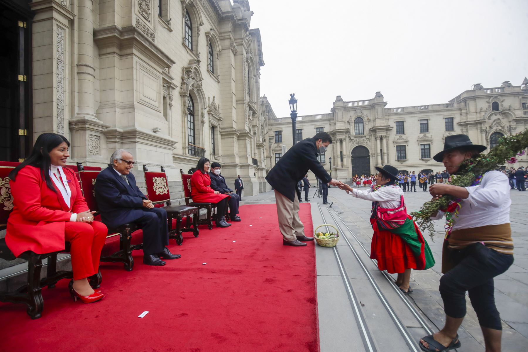 El presidente de la República, Pedro Castillo, participa en acto por aniversario de reincorporación de Tacna al Perú, en Palacio de Gobierno. Foto: ANDINA/Prensa Presidencia