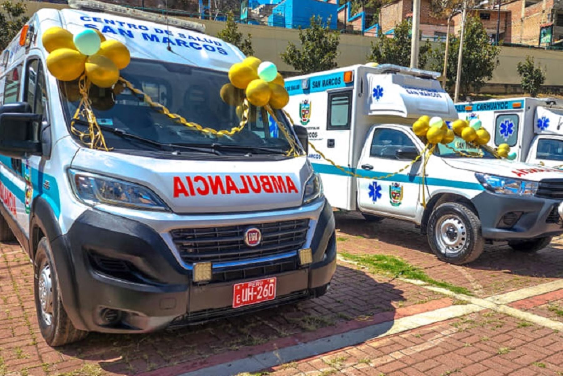El distrito ancashino de San Marcos, en la provincia de Huari, adquirió cuatro modernas ambulancias tipo II con el cual reforzará el nivel de respuesta y atención de emergencias, beneficiando a unos 10,000 pobladores de la jurisdicción.