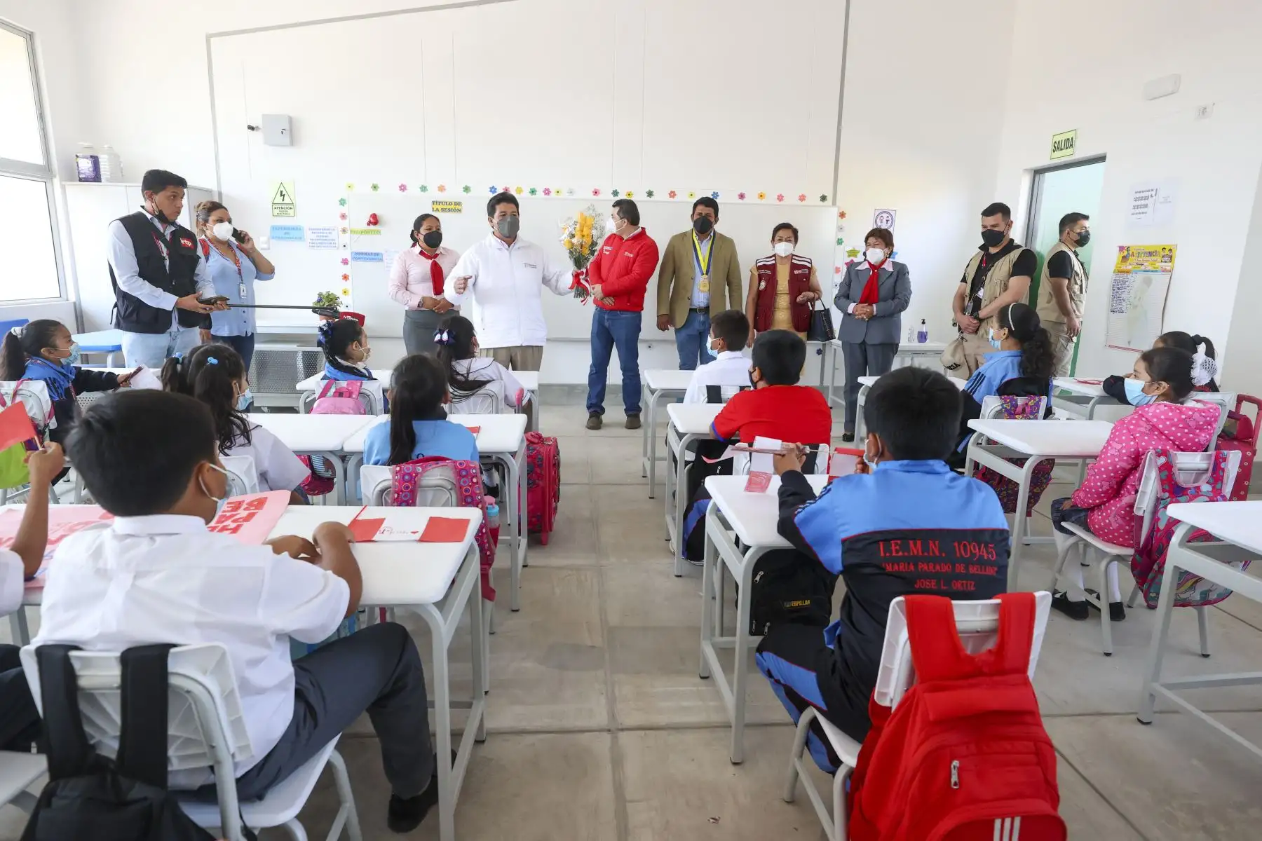 Presidente Pedro Castillo inaugura obra de rehabilitación de colegio en Lambayeque. Foto: ANDINA/Prensa Presidencia