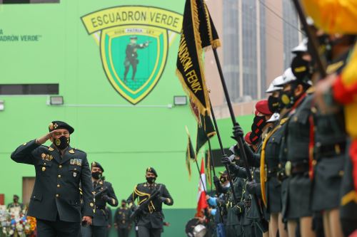 Ceremonia por el 19° aniversario del Escuadrón Verde de la Policia Nacional del Perú