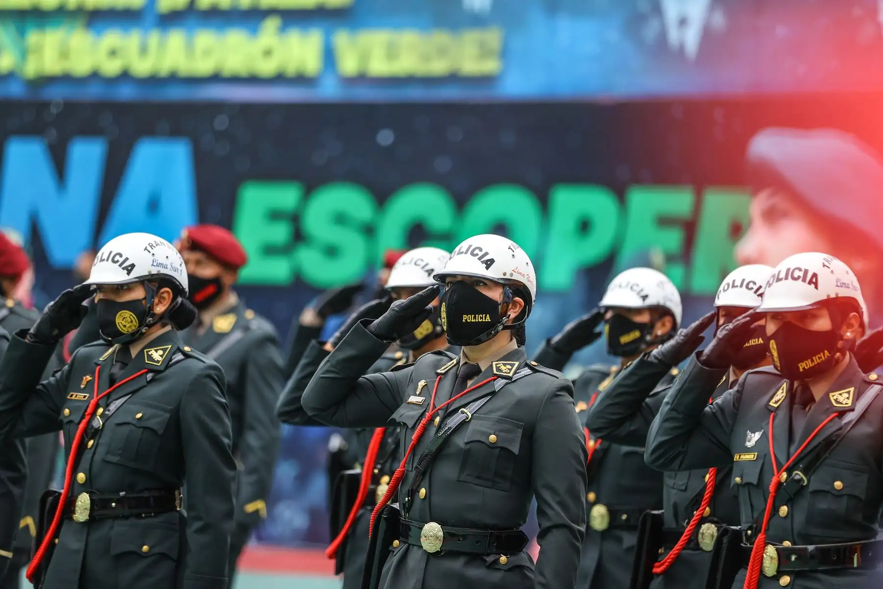 Con la presencia del Ministro del Interior, Willy Huerta Olivas y el Comandante General PNP, General de Policía, Luis Vera Llerena, la Policía Nacional del Perú, a través de la Región Policial Lima llevó a cabo la Ceremonia por el 19° Aniversario del Escuadrón Verde.
Foto: ANDINA/Andrés Valle
