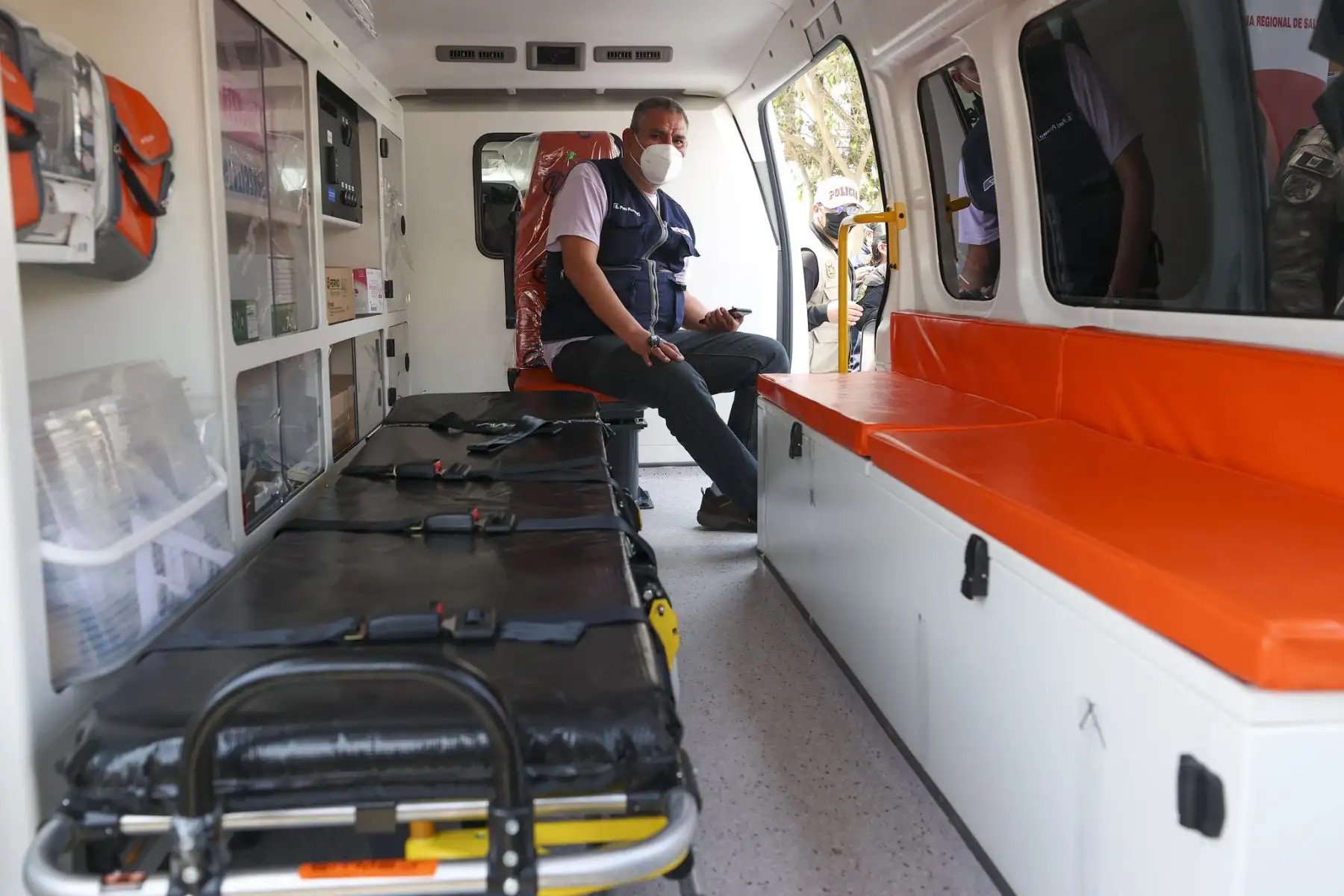 Presidente de la república, Pedro Castillo, entrega tres ambulancias para la región Lambayeque.
Foto: ANDINA/Prensa Presidencia