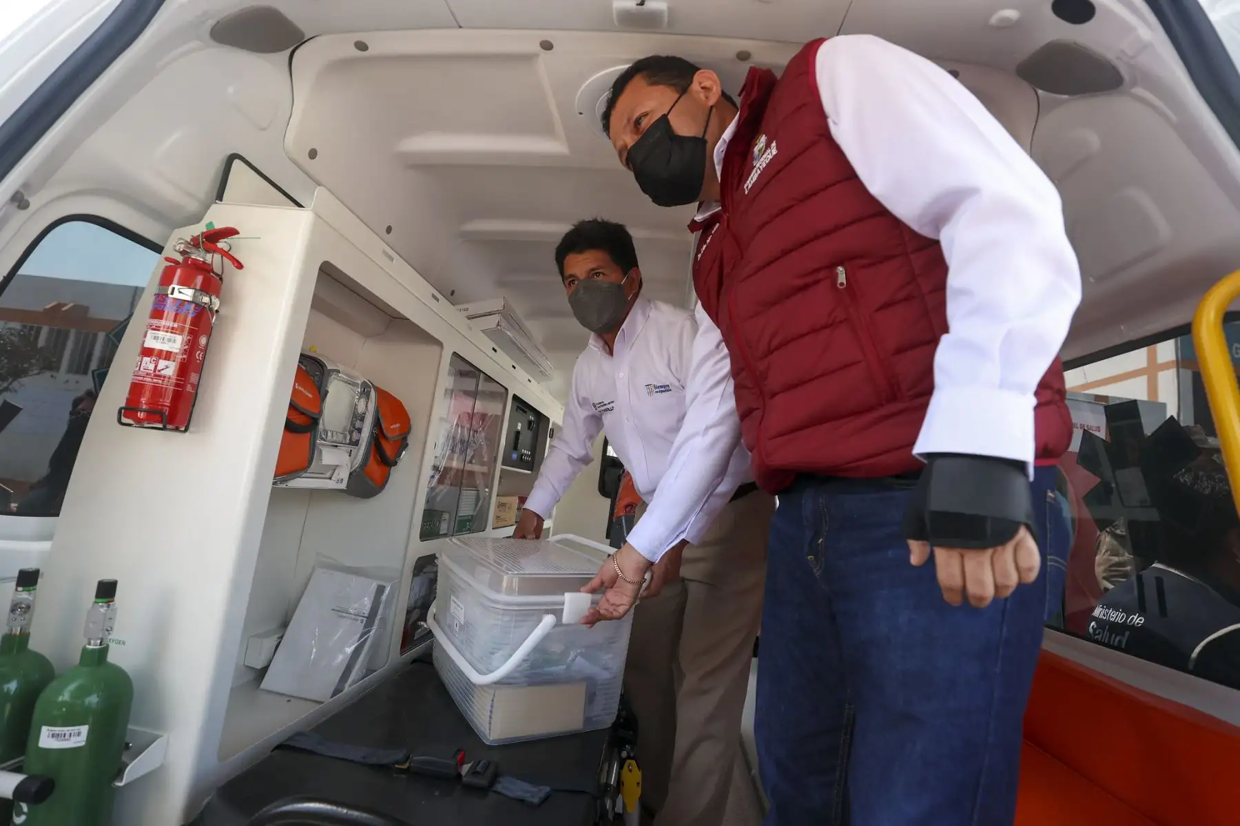 Presidente de la república, Pedro Castillo, entrega tres ambulancias para la región Lambayeque.
Foto: ANDINA/Prensa Presidencia